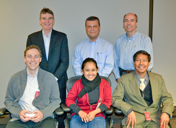 Front Row (left to right): Mr. Derek Cameron (CCA Program Officer), Ms. Mae Elizabeth Lungay (RIMANSI actuary) and Mr. Epifanio A. Maniebo - Chief Executive Officer of RIMANSI. Back Row: Craig Marshall (Vice President, General Counsel - Life Operations and Secretary) Rudy Capogna (Vice President, Property and Casualty Insurance) and Dirk Sack (Vice President, Creditor Insurance).
